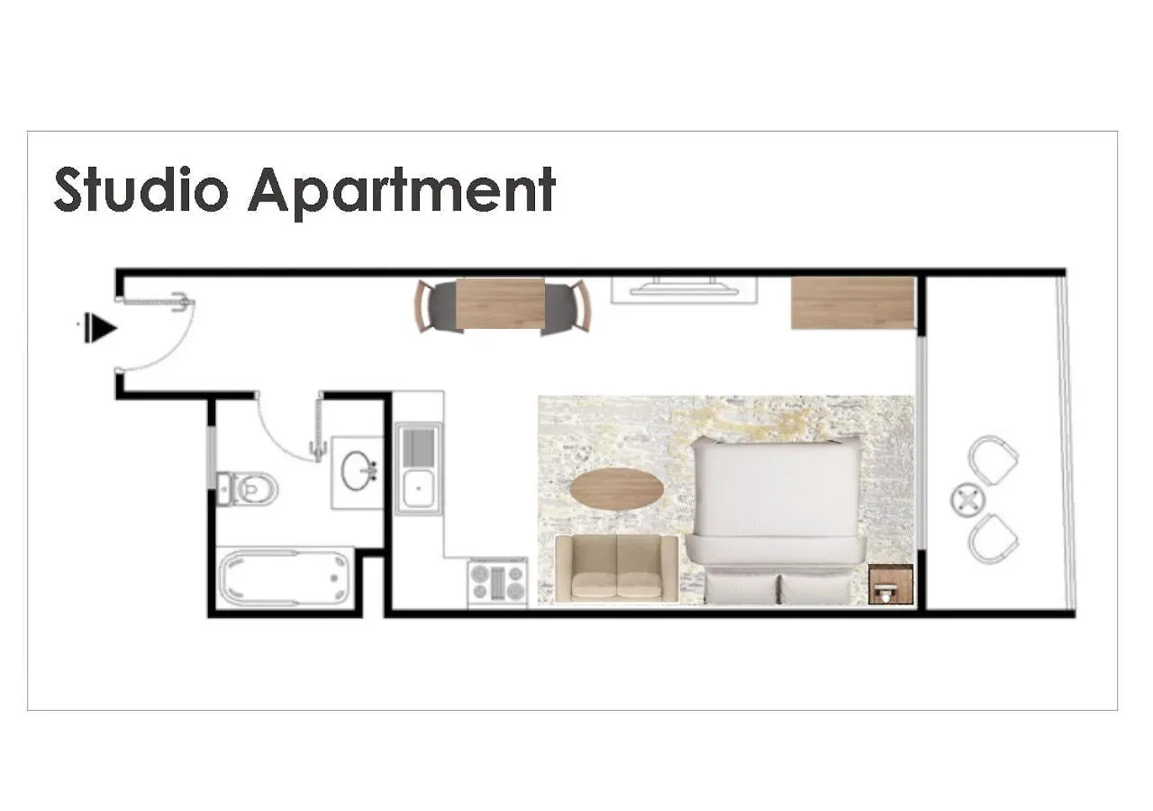 Spacious Studio Apartment The Heart Of Jbr Marina Dubai Forenede Arabiske Emirater